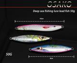 Deep sea fishing lure lead fish 50g